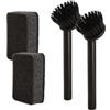 XRVRILE Set di 2 Spazzole per Piatti con Manico in Acciaio Inossidabile con 2 Spugne Abrasive, Set di Spazzola Piatti per Lavare i Piatti