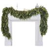 Generico Ghirlanda Natalizia Di Cedro, Ghirlanda Di Cedro Effetto Realistico, Decorazione Ecologica In Rattan E Cedros, Ghirlandas 3d Di Pino Per Mensola Portico Esterno Scale Interne Tavolo Porta