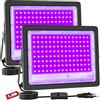 CREATESTAR 2 Pezzi Faretto UV LED (Faretto 100W 2 Pezzi)