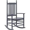 vidaXL Sedia a Dondolo con Sedile Curvo Grigio Poltrona Seduta Poltroncina Giardino Prendisole Sdraio Patio Arredi per Esterni Legno di Pioppo