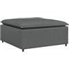 vidaXL Divano Modulare Poggiapiedi Modulo Grigio Scuro 100x100x48 cm