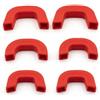 Nivofu 3 Paia Manici per Pentole in Silicone, Lot de poignées en, Resistenti al Calore e Antiscivolo, Protezione Dita per Padelle, Wok e Marmite, 3 Dimensioni, Rosso