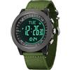 findtime Orologio sportivo da uomo per attività all'aria aperta, contapassi, calorie, altimetro, bussola, termometro, robusto, escursionismo, campeggio, impermeabile fino a 5 atm, orologio militare