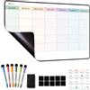 MCCORL Lavagna Calendario Magnetico Frigo,Planning Settimanale/Mensile magnetica,Cancellabile per Cucina 42×28cm -in italiano