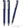PATIKIL Penna Gel 0.5mm 3Pcs Stylu-Pen 2 In 1 Penna A Sfera Inchiostro Nero Punto Medio Scrittura Fluida Asciugatura Rapida Per Touchscreen Articoli Per Ufficio Appunti Riunioni Blu Scuro
