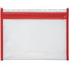 VELOFLEX 4354020 - Custodia portadocumenti con chiusura lampo, 1 pezzo, DIN A4, rilegabile, rosso, VELOBAG XS, tasca con cerniera