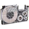 vhbw Cassetta nastro compatibile con Casio KL-2000, KL-300, KL-70E, KL-200E, KL-60, KL-7000 etichettatrice 8m x 6 mm bianco su trasparente