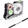 SUPVAN G-Serie Etichetta Termorestringente, Φ 4.8 mm x 2 m, Nero su Bianco | Per Cavi Φ 2.4-4.3mm, Restringimento Stretto, 10 Anni Durata, per Cablaggio Controllo ed Elettrico e Manutenzione