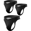sesto senso Perizoma Uomo Micromodal 3 Pack String Tanga Sexy Ligerie L 3 Pack Nero