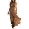 Generic Abito Vintage con Scollo a V e Senza Maniche da Donna, Stile Retro Western Country, Abito Bohémien Chic, Abito da Festival, da Spiaggia, Taglie Forti, Gonna Gothic, Travestito, Hippie, Costume da