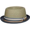 Stetson Cappello di Paglia Licano Toyo Pork Pie Donna/Uomo - Cappelli da Spiaggia Sole con Fodera, Nastro in Grosgrain Primavera/Estate - XL (60-61 cm) Grigio