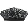 Kangol Berretto Basco Needlepunch Floral Donna - da Inverno Autunno/Inverno - S/M (55-57 cm) Nero