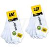 CAT 10 paia di calzini CATERPILLAR SNEAKERS SNEAKER - Sneaker da lavoro, traspiranti, alla caviglia, EU 39-42, 43-46, 47-50, 10 paia di colore bianco, 43-46