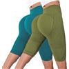 Generico 2 Pezzi Solenao Leggins Anticellulite Donna 3D Push Up Sculpture Lipedema a Compressione Controllo Graduata Estivi Leggings Anticellulite Corti Donna Sportivo Vita Alta Senza Cuciture Fitness Yoga
