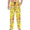 Oudrspo Pantaloni da iama da Uomo Multicolori Elefante Clown Animali da Circo Pantaloni da iama da Uomo Leone Marino Palloncino Orso Pantaloni da iama in Cotone Abbigliamento da Notte S