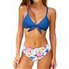 CUPSHE Set Bikini Regolabili con Nodo Stampa Floreale Rosso da Donna | Spalline regolabili, incrociate, morbide coppe rimovibili, costume da bagno lusinghiero per vacanze e spiaggia