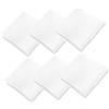 TOGEVAL Confezione da 6 Fazzoletti Uomo da Taschino in Poliestere Bianco, Accessorio Must-have per Celebrazioni Effetto Decorativo Elegante e Design Quadrato