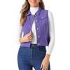 Allegra K Donna Gilet in Denim Lavato senza Maniche Giacca Jean