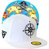 Capiche [99+ Designs] Cappello da Baseball Pirati, Treasure Map, Berretto, Snap cap Uomo, Blu, Snapback Bianco con Logo Pirata Donna, Vela