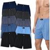 SGS Boxer Uomo Morbidi e Larghi - Mutande Uomo a Pantaloncino in 100% Cotone, Mutande a Pantaloncino, Confezione da 10 o 6 - Boxer Uomo Cotone di Tela