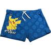 Fashion UK - Costume da Bagno Bambino Pokemon Pikachu - Pantaloncini Boxer Mare Bambino (6 anni, Blu Reale)