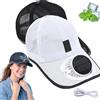 Generic Cappello con Ventilatore Solare USB - Berretto Aerato a 3 velocità,Regolabile e Leggero per Uomo e Donna - Ideale per Giardinaggio, Pesca, Campeggio e Lavori all'Aperto