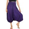 Lofbaz Donna Solido Affumicato Vita 2 in 1 Harem Tuta Pantaloni Viola 4XL