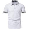 MakingDa Polo da uomo a maniche corte, vestibilità aderente, casual, motivo floreale di anacardi, patchwork, golf e tennis