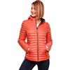 MARIKOO B857 - Giacca trapuntata da donna con cappuccio, adatta per la primavera, corallo, XL