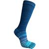 WEOKDFHA Calzini A Cinque Dita 3 Paia Di Calzini Sportivi Da Uomo A Compressione Lunghi In Cotone A Righe Colorate Fitness Trekking All'aria Aperta Sotto Il Ginocchio A 5 Dita(Dark blue)