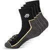 Geesy Calzini da lavoro, corti, robusti, in cotone, con suola in spugna e tallone rinforzato, scarpe antinfortunistiche e uso quotidiano, unisex
