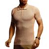 Leif Nelson LN7395 - Maglietta estiva da uomo, a maniche corte, slim fit, in maglia fine, colore bianco, nero, basic