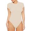 SHEKINI Body Donna Elegante Maniche Corte con Scollo Rotondo non Trasparente Contenitiva Modellante Magliette Shapewear Bodysuit Perizoma Maglie Estive Abbigliamento