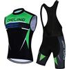 Mydawan Abbigliamento Ciclismo Uomo Completo Bici MTB Estivo Maglia Ciclista,Maglietta Bicicletta Senza Maniche Gilet e Salopette Pantaloncini con 9D Gel Imbottiti,Tuta da Ciclo Asciugatura Rapida(3,4XL)