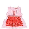 P.Eisenherz Eisenherz Ragazza Gonna Tradizionale Vestito alla Tirolese Bambino Costume Tradizionale con Grembiule attaccato Rosa/Rosso