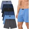 SGS Boxer Uomo Morbidi e Larghi - Mutande Uomo a Pantaloncino in 100% Cotone, Mutande a Pantaloncino, Confezione da 10 o 6 - Boxer Uomo Cotone di Tela
