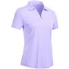 Rdruko Polo da donna a maniche corte, estiva, scollo a V, ad asciugatura rapida, per fitness, corsa, golf, tennis