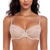 Lemorosy Reggiseno Balconcino Push up per Donna Sexy Fiori di Pizzo con Ferretto