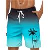 MARZXIN Costume da bagno da uomo, ad asciugatura rapida, con fodera in rete, pantaloncini lunghi da spiaggia, traspiranti, per ragazzi e beach volley, surf, S-3XL, Nero Blu Cocco, M