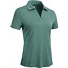 Rdruko Polo da donna a maniche corte, estiva, scollo a V, ad asciugatura rapida, per fitness, corsa, golf, tennis