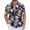 COOFANDY Camicie Hawaiane Uomo 100% Cotone, Camicie Estate Maniche Corte Bottonate, Tops Tropicali Spiaggia Taglio Regular