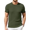 COOFANDY Maglietta Uomo a Maniche Corte in Maglia Camicia Estiva a Taglio Regular per Uomini Verde Scuro XL