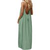 uxxnjfg Taglie Forti Donna Elegante Vestito Donna Elegante da Spiaggia Vestito Lungo Estivo Lunga Vestiti Estivi Lunghi Abbigliamento Abito Eleganti Taglie Forti Infinity Dress Verde Chiaro M