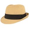 Hut Breiter Breiter Cappello di Paglia Trilby Cappello Estivo da Sole 100% Carta Piegabile con Fascia in Grosgrain Delicato e Comodo Beige XL