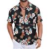 COOFANDY Camicie Hawaiane Uomo 100% Cotone, Camicie Estate Maniche Corte Bottonate, Tops Tropicali Spiaggia Taglio Regular