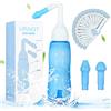 URAQT Neti Pot Kit Lavaggio Nasale 240ml con 40 Sale | per Sinus Rinse e Risciacqui Nasali, per Bambino e Adulto (valvola automatica)