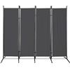 Tubiaz Paravent 200 x 170 cm, divisorio grande da giardino, divisorio per balcone, protezione privacy, 4 pezzi, paravento per uffici, balconi - antracite