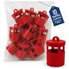 Generico 10 Tappi Trappola per Insetti Compatibili con Bottiglie PET - Biotrappola Riutilizzabile per Mosche, Vespe, Calabroni, Cimici Asiatiche, Drosophila Suzukii e Popillia Japonica - Made in Italy