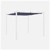 Alice's Garden Copertura del tetto a pergola Isla 3x3m Grigio - 243x250x250 cm