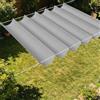 ZHIQXUE Vela Parasole a Onda Retrattile 300 x 280 cm Senza Foratura Vela Ombreggiante a Onda Retrattile Resistente Agli Strappi per Terrazza, Pergola, Veranda, Giardino, Grigio Chiaro